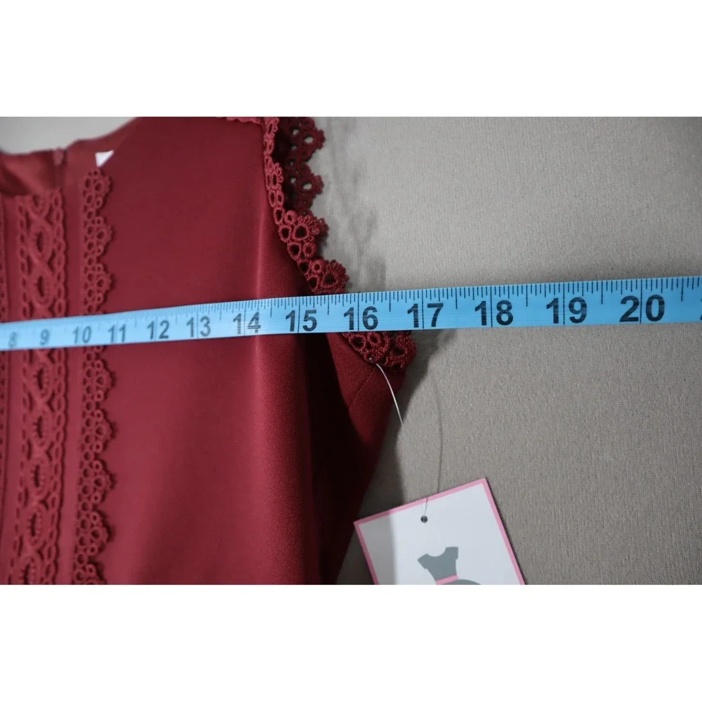 Rare Editions Big Girls‎ Princess Bodice Skater Dress - Burgundy - Size 16
